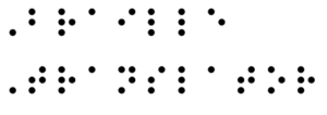 Braille dots